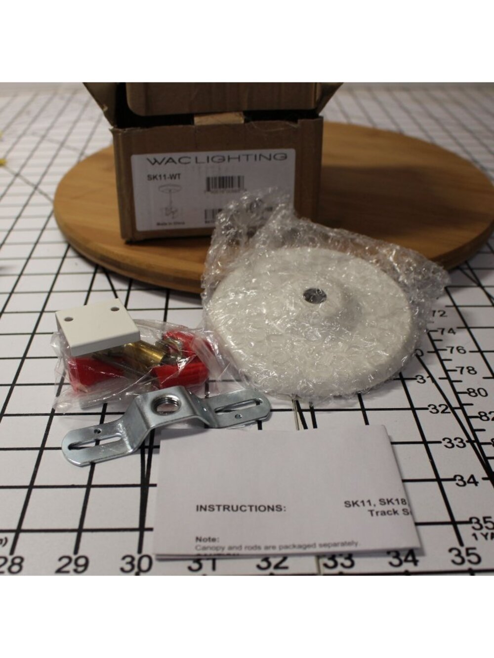 WA Lighting SK11-WT Single Circuit Suspension Canopy Kit White Open Box